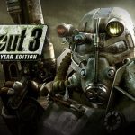 Cover art for Fallout 3 Game of the Year Edition, showcasing post-apocalyptic wasteland and main characters
